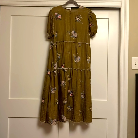 R13 SHREDDED RELAXED MIDI DRESS - FLORAL - Picture 2 of 6